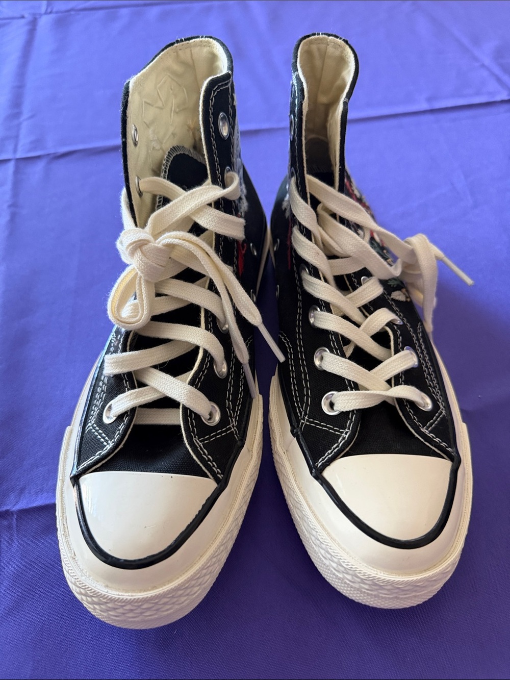 Custom Dragon Embroidered Chuck 70 Canvas Unisex Hightop Sneakers W8 M6 - Picture 5 of 15
